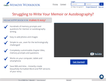 Tablet Screenshot of memoirworkbook.com